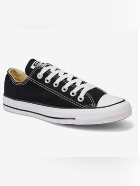 Converse Black Low Top Sneakers with White Accents